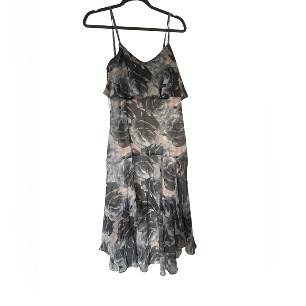 ALI & JAY Gray Floral Midi Dress